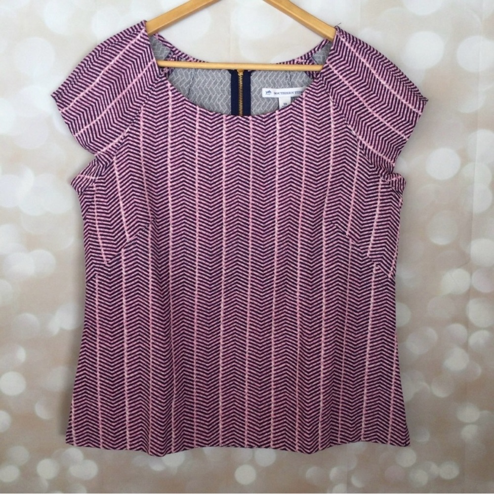 Southern Tide Short Sleeve Blouse